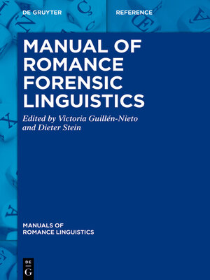 cover image of Manual of Romance Forensic Linguistics